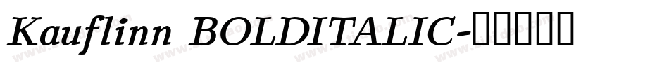 Kauflinn BOLDITALIC字体转换